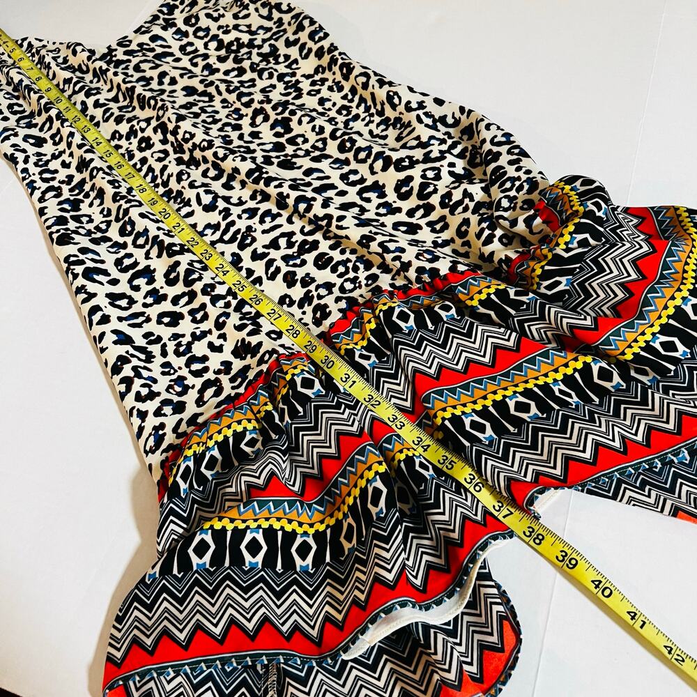 CAbi Leopard Mixed Print Sleeveless Flare Hem Dress Size XS Multicolor 5115 - Picture 8 of 9